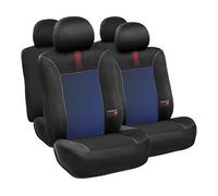 Set Coprisedile 10 Pz Blended Lines Nero/Rosso confortevole e resistente, facile