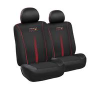 Set Coprisedile 6 Pz Powerbar Nero/Rosso confortevole e resistente, facile e vel