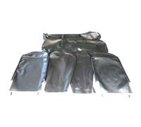 Fodere Sedili in scay nero coppia di coprisedili auto per FIAT 500 R d'epoca e