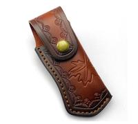 Foderi in Pelle per Coltelli Pieghevole, Custodia per Coltelli Pieghevole in Pelle Retrò Marrone, Portacoltelli Sacchetto Coltellino Fondina Fodero Coltello Borsa per Caccia Campeggio