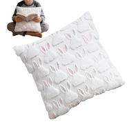 Foderi per Cuscini a Forma di Coniglio - Copricuscino Coniglio - Fodere Cuscini Pasquali 45x45cm Orecrie Ricamate Stile Rustico,per Decorazione Casa, Dormitorio, Appartamento, Divano, Interno Auto, So