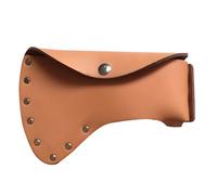 Fodero in pelle di vacchetta da 20 x 14 cm, copertura per la testa dell'ascia con rivetti e chiusura a bottone