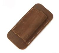 Fodero in pelle fatto a mano con pratico design a fondo aperto per un rapido accesso con una mano, resistente e compatto, adatto per coltelli EDC sulle cinture (pelle marrone chiaro)