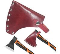 Fodero in pelle per ascia in pelle con copertura per la testa dell'ascia Guaina per la testa dell'ascia da campeggio Guaina in pelle Supporto per accetta Cordino Guaina Copertura per la testa per asce