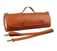 Fodero in pelle per coltelli, Borsa portacoltelli da chef, custodia in pelle for coltelli con 10 tasche, borsa portautensili multifunzione for cucina, viaggi, campeggio(Brown)