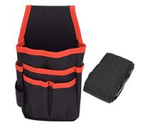 Fodero multiutensile, fondina per attrezzi con cintura organizer per cintura marsupio per alpinismo all'aperto campeggio marsupio per esterno (Red edge with belt)