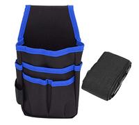 Fodero multiutensile, fondina per attrezzi con cintura organizer per cintura marsupio per alpinismo all'aperto campeggio marsupio per esterno (Blue edge with belt)