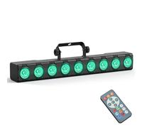 FODEXAZY 9x6W Wallwasher Barra Luminosa LED con Remoto Controllo, 4 in 1 RGBW Luce da Palcoscenico Luci Discoteca, Strobo Illuminazione per DJ Feste Nozze, 1 pezzo