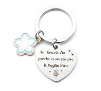 Fodfgxf Regali Zia Natale,Regalo Portachiavi Zia,Regalo Donna Compleanno Zia,Regali per Zia,Regalo per Zia Da Nipote,Regali per La Zia,Idee Regalo Zia,Regalo per Una Zia