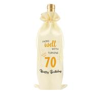 Fodfgxf Regalo per il 70° compleanno, regalo per il 70° compleanno per la mamma, regalo per gli amanti del vino per gli uomini, borsa portabottiglie di vino, Borsa per vino - 70birthday2, Borsa per
