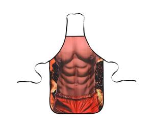 Fodlon Grembiule da Cucina Muscoloso per Uomini - Grembiule da Cucina Divertente per Uomini per Feste Barbecue - Regalo con un Tocco di Divertimento