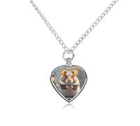 FodPand Collana commemorativa personalizzata con urna per criceti, collana commemorativa per animali domestici, con kit di riempimento, catena regolabile da 70 cm, gioiello funerario per cremazione