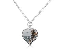 FodPand Collana con urna di ancora marina personalizzata per ceneri commemorativa con kit di riempimento, catena regolabile da 70,1 cm, gioiello funerario per cremazione, ciondolo a forma di cuore per