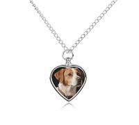 FodPand Collane per cani personalizzate per ceneri commemorative con kit di riempimento, catena regolabile da 70,1 cm, gioiello funerario per cremazione, ciondolo a forma di cuore per cani e gatti