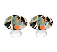 FodPand Confezione da 2 pomelli per armadietti da 2,8 cm, con foro singolo, maniglie decorative per mobili a forma di gatto, arte moderna della metà del secolo, per comò, cucina, bagno, armadio