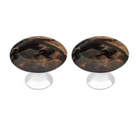 FodPand Confezione da 2 pomelli per armadietti da 2,8 cm, con foro singolo, maniglie decorative per mobili di aerei della guerra mondiale, per comò, cucina, bagno, armadio, armadio, porta hardware