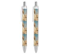 FodPand Penne a sfera retrattili con clip da tasca, penna gel nera, punta fine da 0,5 mm, inchiostro liquido ad asciugatura rapida, penne a sfera Sfinge, scrittura fluida, forniture per ufficio per