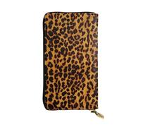 FodPand Portafoglio ultra sottile in pelle PU per donne e uomini, porta carte di credito con cerniera borsa lunga pochette borsa da trattore bandiera americana, Leopardo Ghepardo, One Size, Classico