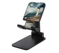 FodPand Supporto per telefono cellulare regolabile con faro sul mare per scrivania Supporto per telefono portatile universale per telefoni vivavoce per aereo, accessori da viaggio, compatibile con 4-8