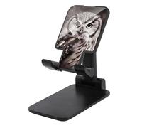 FodPand Supporto per telefono cellulare regolabile con gufo nero per scrivania Supporto per telefono portatile universale per telefoni vivavoce per aereo, accessori da viaggio, compatibile con 4-8