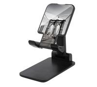 FodPand Supporto per telefono cellulare regolabile con ponte di Brooklyn per scrivania, supporto universale per telefono vivavoce, per viaggi in aereo, compatibile con 4-8 smartphone e tablet, nero