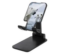 FodPand Supporto regolabile per telefono cellulare con orso polare e pinguino per scrivania, supporto universale per telefono vivavoce per aereo, accessorio essenziale da viaggio, compatibile con 4-8
