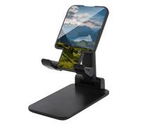 FodPand Supporto regolabile per telefono cellulare Svizzera Alpi per scrivania Supporto per telefono portatile Supporto universale per telefoni vivavoce per aereo, essenziale da viaggio, compatibile