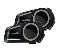 Fodsports FX7 Interfono Moto Coppia, Interfono Mesh da 2000 M per 10 Motociclisti, Auricolari per Casco con Dual V5.4 Bluetooth Chip, Auricolare Casco Moto con Condivisione Musicale, Radio FM, 2 Pezzi