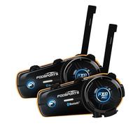 Fodsports FX8 Pro Intercom Moto Bluetooth Audio Multitasking Controllo App | Sistema di comunicazione per fino a 10 motociclisti, altoparlanti HRSQS FOD, 7 voci di guida vocale, autonomia 20 ore