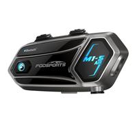 Fodsports M1-S AIR Interfono Moto, Interfono Casco Moto per 6 Motociclisti, 5.0 Bluetooth Auricolare Casco Moto con Condivisione Musicale, Radio FM, CVC-Riduzione del Rumore (Singola, Nero)