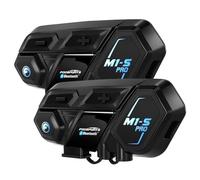 Fodsports M1-S PRO Interfono Moto Coppia V2.1, 5.0 Bluetooth Interfono Casco per 8 Motociclisti, Auricolari Moto con Condivisione Musicale, Riduzione del Rumore, Audio Multitasking Cablato, 2 Pezzi