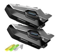 Fodsports T5 Intercom Moto Duo per 2 Caschi, Citofono Moto Bluetooth 5.4, Sistema di Comunicazione con Impermeabile IP67, Vivavoce Automatico/Manuale