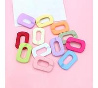 FOELANNE 20x30mm Oval Acrylic Chain Links Rings Multicolor 100pcs(Mix Color)