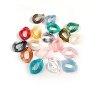 FOELANNE Anelli di Collegamento a Catena in Acrilico Multicolore da 10x14 mm 1000 Pezzi for la creazione di Gioielli(Mix Color)