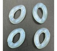 FOELANNE Anelli di Collegamento in Acrilico 700 Pezzi 17x24 mm connettori rapidi Multicolori for la creazione di Gioielli(Light Blue)