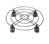 FOELANNE Bambini vegetali, Carrello portavasi in Ferro con Ruote bloccabili for Interni ed Esterni Multicolore, Diverse Misure(Black,28CM)