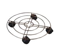 FOELANNE Bambini vegetali, Carrello portavasi in Ferro con Ruote bloccabili for Interni ed Esterni Multicolore, Diverse Misure(Bruin,28CM)