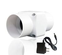 FOELANNE cambiare il ventilatore del bagno, Ventilatore da condotto in linea da 2 pollici 12V 6W 36m3/h Bianco(No Adjustable Speed)