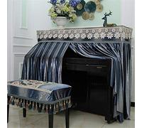 FOELANNE copertura antipolvere per pianoforte, Copertura antipolvere for pianoforte verticale e sgabello multicolore, diverse misure(Blue,155x38x125cm)