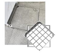 FOELANNE Copripiletta Quadrato da Incasso in Acciaio Inox | Dimensioni multiple argento for l'abbellimento del vialetto(15.7x15.7in/40x40cm)