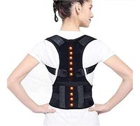 FOELANNE correttore posturale maschile e femminile, Cintura di supporto for la schiena corretta for uomo e donna, multicolore, diverse misure(Black,S)