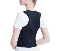 FOELANNE correttore posturale maschile e femminile, Correttore posturale, cintura di supporto for la schiena, corsetto ortopedico nero, diverse misure(XS code)