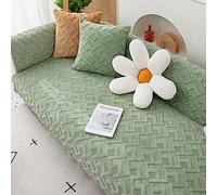 FOELANNE cucito il divano, For divano a 3 posti con cuscino e gonna, universale for tutte le stagioni, diverse misure tra cui scegliere(Vert,90 * 12cm)