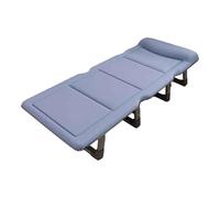 FOELANNE letto di campeggio pieghevole, Lettino pieghevole regolabile in 4 posizioni for adulti con materasso e cuscino multicolore, diverse misure(Blue,190 * 75 * 30cm)