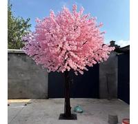 FOELANNE Piante Interne, Albero dei Desideri Artificiale in Fiore di ciliegio for Decorazioni for Interni ed Esterni, for Matrimoni, con Base for Recinzione e Prato, Diverse Misure.(2.5x2.5m)