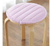 FOELANNE poltrone della sedia da pranzo, Cuscini rotondi for sedie in peluche con lacci, cuscino antiscivolo multicolore, diverse misure(Pink,40x40x2.5cm(16x16x1inch))