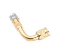 FOELANNE Prolunga per Stelo valvola Pneumatico, Prolunga in Ottone con Angolo di 45/90/135 Gradi Multicolore for Tutti i Veicoli 1/2/4/22 Pezzi(1pcs Golden-90)