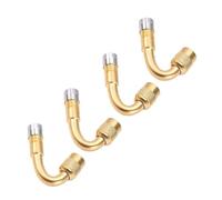 FOELANNE Prolunga per Stelo valvola Pneumatico, Prolunga in Ottone con Angolo di 45/90/135 Gradi Multicolore for Tutti i Veicoli 1/2/4/22 Pezzi(4pcs Golden-45)