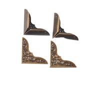 FOELANNE Protezione Angoli retrò, Angoli for Libri in Metallo Multicolore da 20 Pezzi for Scrapbooking 30x30mm(Bronze)