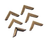 FOELANNE Protezione Angoli retrò, Protezioni angolari for Libri in Metallo Multicolore da 50 Pezzi 17x17mm(Bronze)